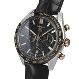 Tag Heuer Carrera Chronograph Black Dial Black Leather Strap Watch for Men - CBN2A5A.FC6481 Authentic Buy Shop Now