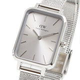 Daniel Wellington Quadro Unitone Silver Dial Silver Mesh Strap Watch For Women - DW00100486 Authentic Buy Shop Now