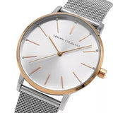 Armani Exchange Lola Analog White Dial Silver Mesh Strap Watch For Women - AX5537 Authentic Buy Shop Now