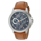Michael Kors Ryker Chronograph Analog Blue Dial Brown Leather Strap Watch For Men - MK8518 Authentic Buy Shop Now