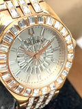 Bulova Phantom White Dial with Swarovski Baguettes Rose Gold Steel Strap Watch for Women - 98L268 Authentic Buy Shop Now
