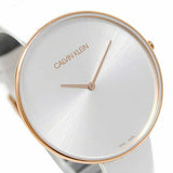 Calvin Klein Full Moon White Dial White Leather Strap Watch for Women - K8Y236L6 Authentic Buy Shop Now