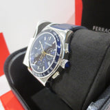 Salvatore Ferragamo 1927 Chrono Analog Blue Dial Blue Leather Strap Watch for Men - SFKZ00223 Authentic Buy Shop Now