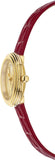 Versace Virtus Mini Quartz Gold Dial Red Leather Strap Watch For Women - VET300521 Authentic Buy Shop Now