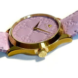 Gucci G Timeless Quartz Lilac Dial Lilac Leather Strap Watch For Women - YA1264098 Authentic Buy Shop Now