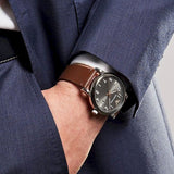 Emporio Armani Luigi Quartz Grey Dial Brown Leather Strap Watch For Men - AR11175 Authentic Buy Shop Now