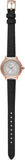 Emporio Armani Mia Three Hand Crystals Silver Dial Black Leather Strap Watch For Women - AR11631 Authentic Buy Shop Now