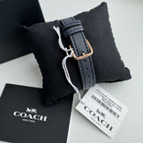 Coach Delancey Ivory Dial Navy Blue Leather Watch For Women - 14502749 Authentic Buy Shop Now