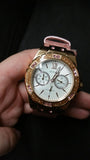 Guess Limelight Quartz Analog White Dial Pink Leather Strap Watch For Women - W0775l3 Authentic Buy Shop Now