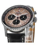 Breitling Navitimer B01 Chronograph 43 Brown Dial Black Leather Strap Watch for Men - AB0138241K1P1 Authentic Buy Shop Now