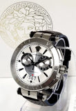 Versace Aion Chronograph White Dial Brown Leather Strap Watch for Men - VBR010017 Authentic Buy Shop Now