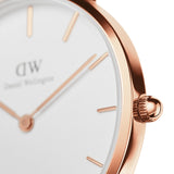 Daniel Wellington Classic Petite Reading White Dial Black Leather Strap Watch For Women - DW00100229 Authentic Buy Shop Now
