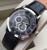 Bulova BVA Classic Automatic Silver Dial Black Leather Strap Watch for Men - 96A135 Authentic Buy Shop Now
