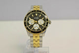 Guess Odyssey Black Dial Two Tone Steel Strap Watch For Men - W1107G6 Authentic Buy Shop Now