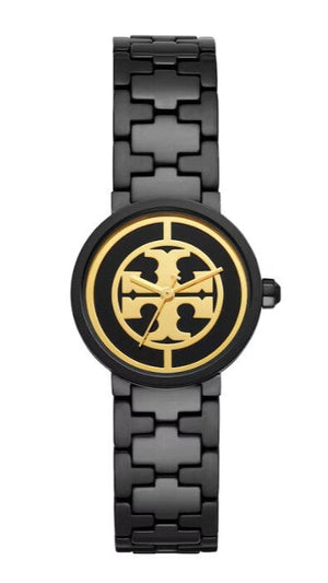 Tory Burch Reva Black Dial Black Steel Strap Watch for Women - TBW4038 Authentic Buy Shop Now