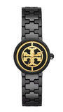 Tory Burch Reva Black Dial Black Steel Strap Watch for Women - TBW4038 Authentic Buy Shop Now