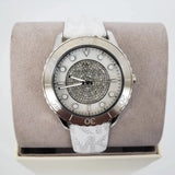Michael Kors Runway Three Hand White Dial White Leather Strap Watch For Women - MK6998 Authentic Buy Shop Now