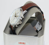 Fossil Retro Pilot Chronograph Silver Dial Brown Leather Strap Watch for Men - FS5809 Authentic Buy Shop Now