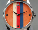 Gucci G Timeless Quartz Brown Dial Brown Leather Strap Watch For Men - YA1264078 Authentic Buy Shop Now