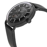 Emporio Armani Aviator Chronograph Black Dial Black Leather Strap Watch For Men - AR60028 Authentic Buy Shop Now