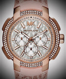 Michael Kors Sidney Multifunction White Dial Pink Silicone Strap Watch For Women - MK7222 Authentic Buy Shop Now