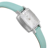 Tissot T Lady Lovely Square Silver Dial Light Green Leather Strap Watch for Women - T058.109.16.031.01 Authentic Buy Shop Now