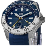 Tag Heuer Aquaracer Professional 300 GMT Automatic Blue Dial Blue Rubber Strap Watch for Men - WBP2010.FT6198 Authentic Buy Shop Now