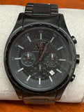 Armani Exchange Chronograph Black Dial Black Steel Strap Watch for Men - AX1058 Authentic Buy Shop Now