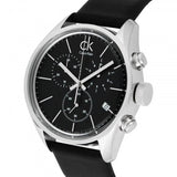 Calvin Klein Masculine Chronograph Black Dial Black Leather Strap Watch for Men - K2H27102 Authentic Buy Shop Now