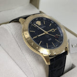 Versace Univers Navy Blue Dial Navy Blue Leather Strap Watch for Men - VEBK00318 Authentic Buy Shop Now