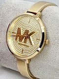 Michael Kors Parker Crystals Gold Dial Gold Steel Strap Watch For Women - MK4469 Authentic Buy Shop Now