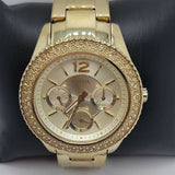 Fossil Stella Multifunction Gold Dial Gold Steel Strap Watch for Women - ES3589 Authentic Buy Shop Now