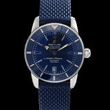 Breitling Superocean Heritage B20 Automatic 42 Blue Dial Blue Mesh Bracelet Watch for Men - AB2010161C1S1 Authentic Buy Shop Now