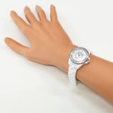 Chanel J12 Diamonds Quartz White Dial White Steel Strap Watch for Women - J12 H2572 Authentic Buy Shop Now
