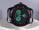 Gucci G Timeless Quartz Black Dial Black Steel Strap Watch for Men - YA126270 Authentic Buy Shop Now