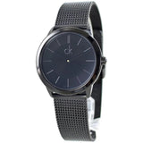 Calvin Klein Minimal Black Dial Black Mesh Bracelet Watch for Men - K3M224B1 Authentic Buy Shop Now