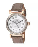 Coach Madison Diamonds White Dial Beige Leather Strap Watch for Women - 14503394 Authentic Buy Shop Now