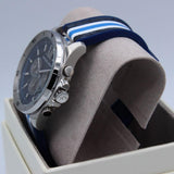 Michael Kors Brecken Chronograph Blue Dial Two Tone PVC Strap Watch For Men - MK8950 Authentic Buy Shop Now