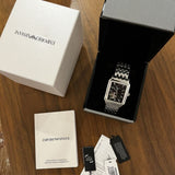 Emporio Armani Diego Automatic Black Dial Silver Steel Strap Watch For Men - AR60057 Authentic Buy Shop Now