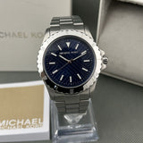 Michael Kors Everest Three-Hand Blue Dial Silver Steel Strap Watch For Men - MK9079 Authentic Buy Shop Now