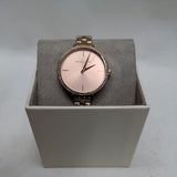 Michael Kors Charley Three-Hand Analog Rose Gold Dial Rose Gold Steel Strap Watch for Women - MK4400 Authentic Buy Shop Now