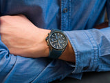 Hugo Boss Distinct Blue Dial Blue Rubber Strap Watch for Men - 1513856 Authentic Buy Shop Now