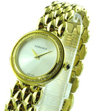 Versace V Flare Diamonds Silver Dial Gold Steel Strap Watch for Women - VEBN00918 Authentic Buy Shop Now