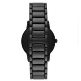 Emporio Armani Meccanico Skeleton Black Dial Black Steel Strap Watch For Men - AR60045 Authentic Buy Shop Now