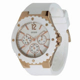 Guess Overdrive Analog White Dial White Rubber Strap Watch for Women - W10614L2 Authentic Buy Shop Now