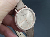 Emporio Armani Kappa Quartz Rose Gold Dial Pink Leather Strap Watch For Women - AR11010 Authentic Buy Shop Now