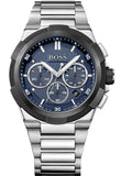 Hugo Boss Supernova Chronograph Blue Dial Silver Steel Strap Watch for Men - 1513360 Authentic Buy Shop Now