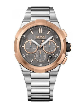 Hugo Boss Supernova Grey Dial Silver Steel Strap Watch for Men - 1513362 Authentic Buy Shop Now