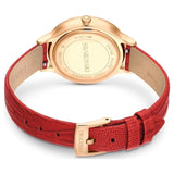 Swarovski Octea Nova Quartz Red Dial Red Leather Strap Watch for Women - 5650002 Authentic Buy Shop Now