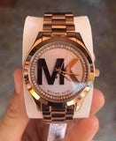 Michael Kors Slim Runway Rose Gold Dial Rose Gold Steel Strap Watch for Women - MK3549 Authentic Buy Shop Now